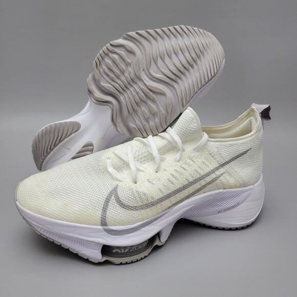 Nike Wmns Air Zoom Tempo NEXT% Flyknit White Atmosphere Grey CI9924-101 Sz 7 - Picture 1 of 16